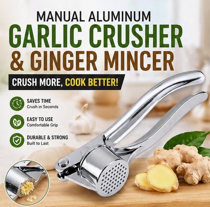 Manual Aluminum Garlic Crusher & Ginger Mincer