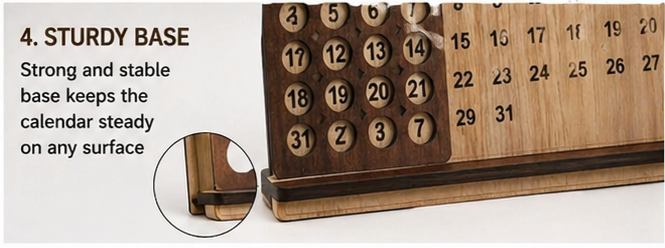 Wooden Life Time Calendar