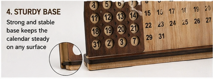 Wooden Life Time Calendar