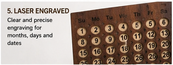 Wooden Life Time Calendar
