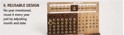 Wooden Life Time Calendar