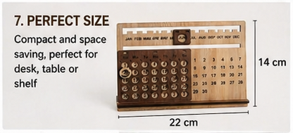 Wooden Life Time Calendar