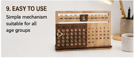 Wooden Life Time Calendar