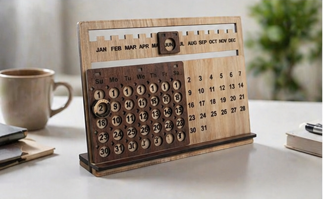 Wooden Life Time Calendar
