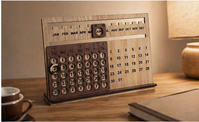 Wooden Life Time Calendar
