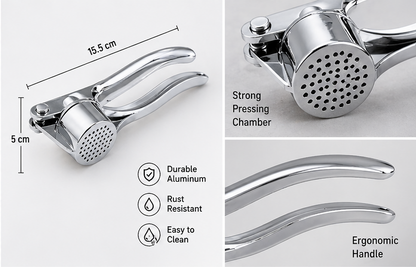 Manual Aluminum Garlic Crusher & Ginger Mincer