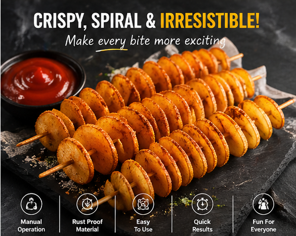 Tornado Potato Spiral Manual Cutter Slicer