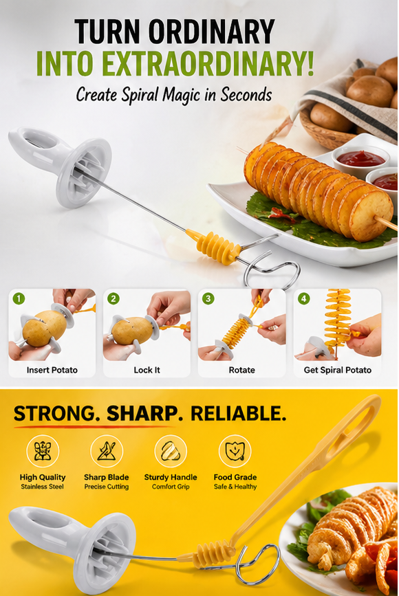 Tornado Potato Spiral Manual Cutter Slicer