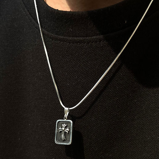 Chrome Noir Pendant