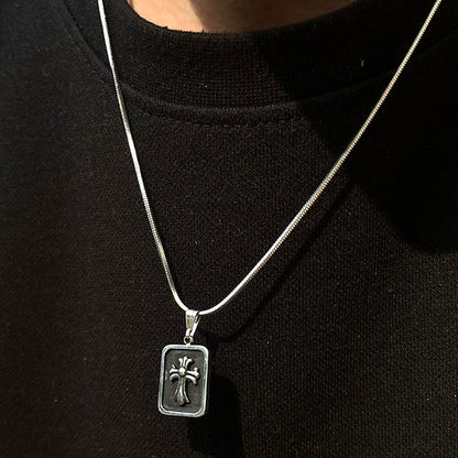 Chrome Noir Pendant