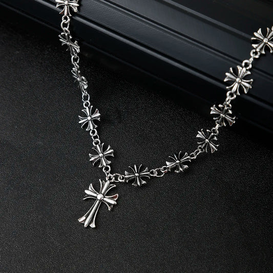 Chrome Vintage Cross Chain